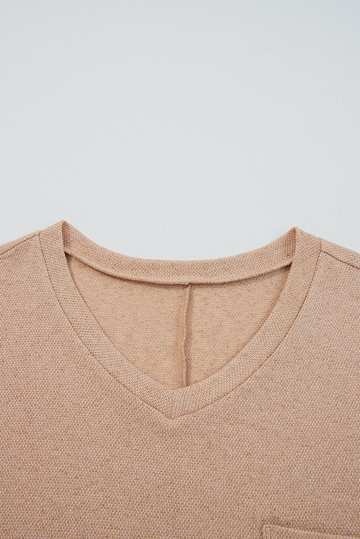 Plus Size Textured Knit Long Sleeve Tunic Top
