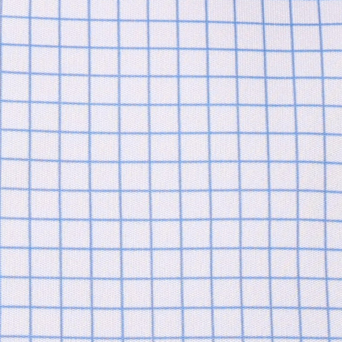 Quattro Flex Dress Shirt with Semi-Spread Collar Thin Blue Check