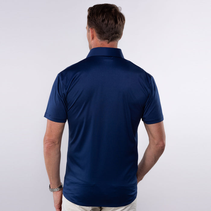 Quattro Flex Short Sleeve Button Down Navy