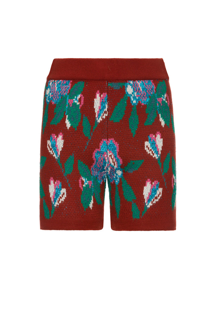 Red Sequence Shorts