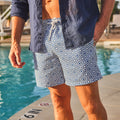 Riviera Swim Trunk Navy Geo