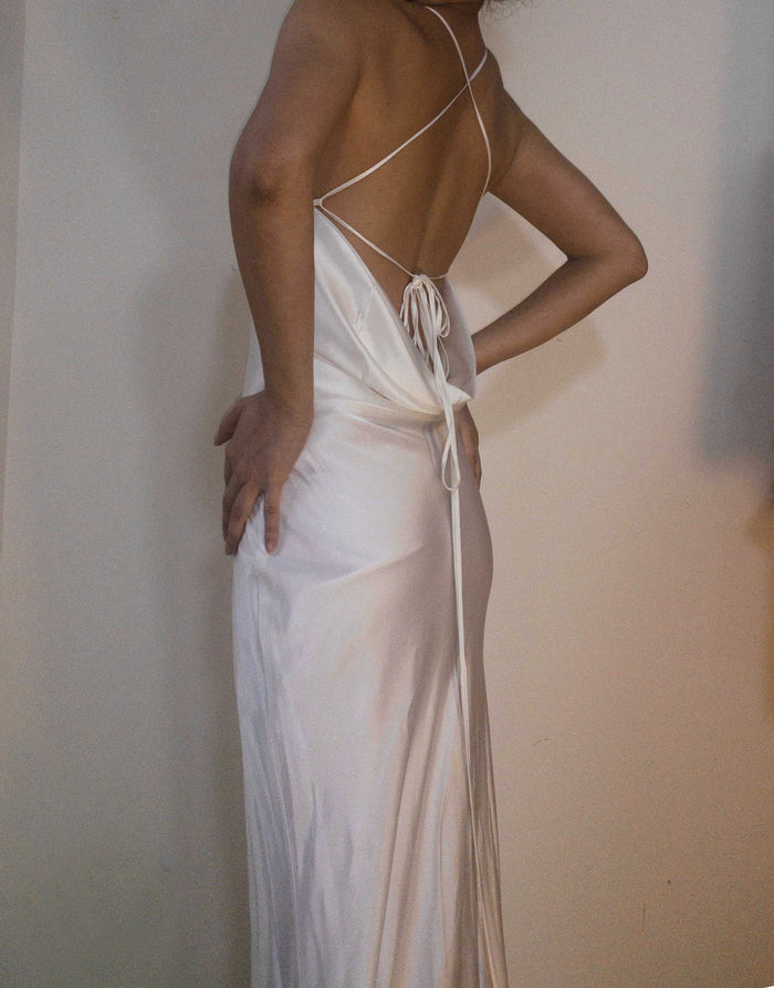 Ryleigh Draped Mulberry Silk Dress