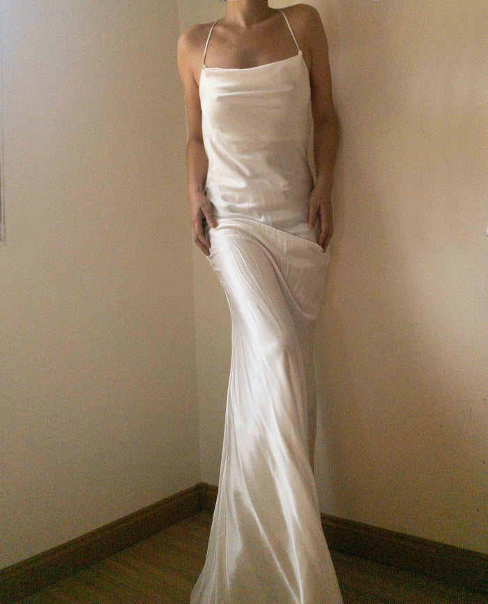 Ryleigh Draped Mulberry Silk Dress