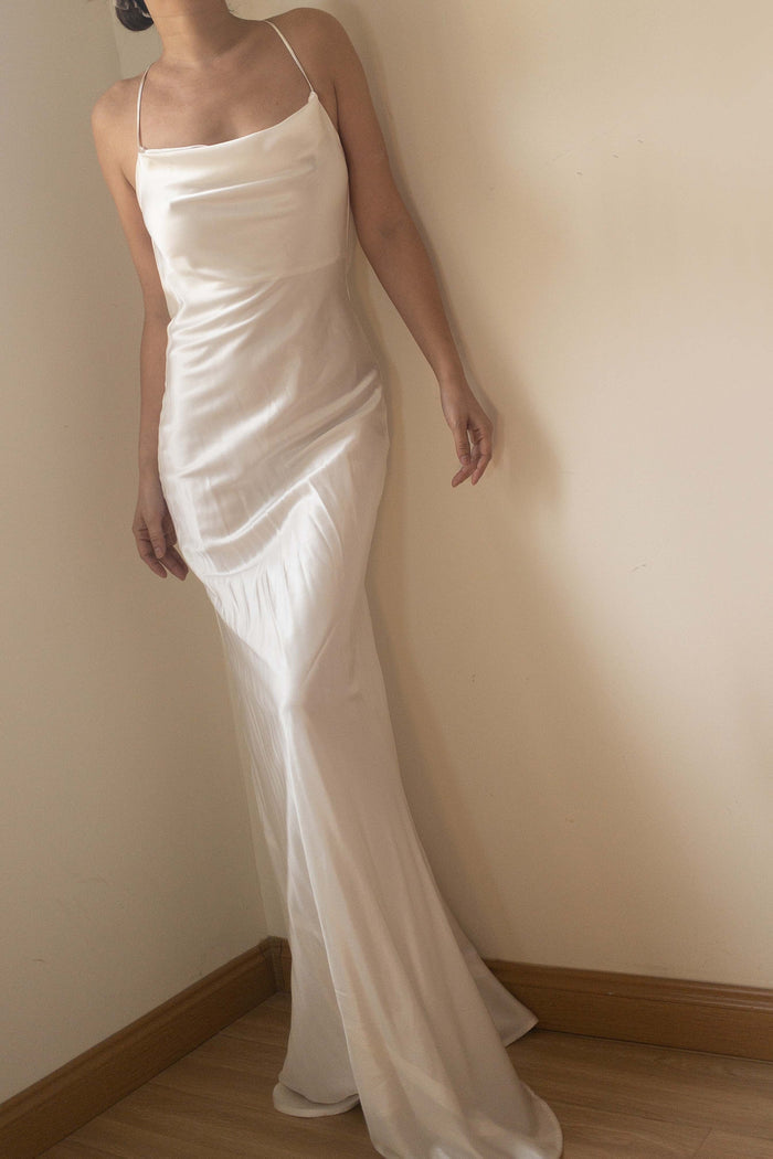 Ryleigh Draped Mulberry Silk Dress