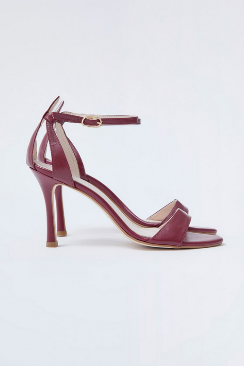 SANDALIAS PIEL BURDEOS