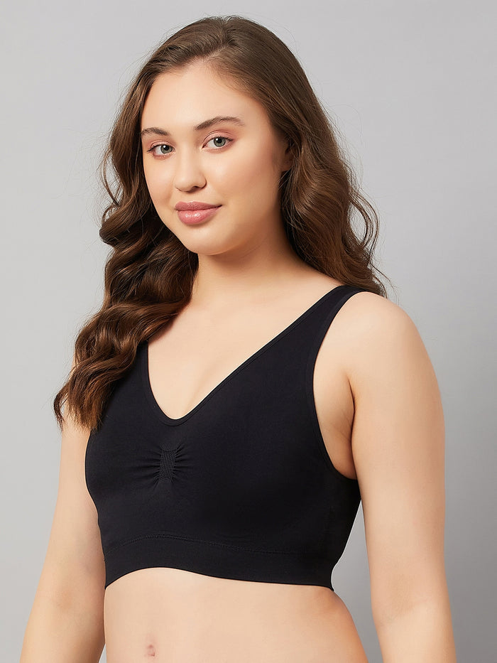 C9 Airwear Women`s Full Coverage Basic Bra with Removable Pads - Black