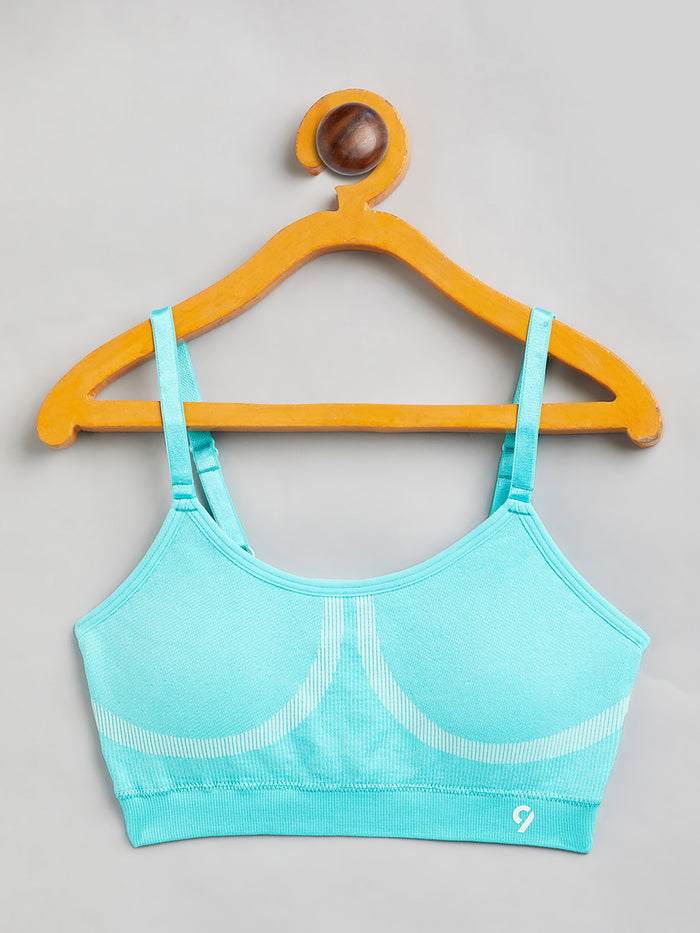 Seamless Solid Ribbed Structure Bra