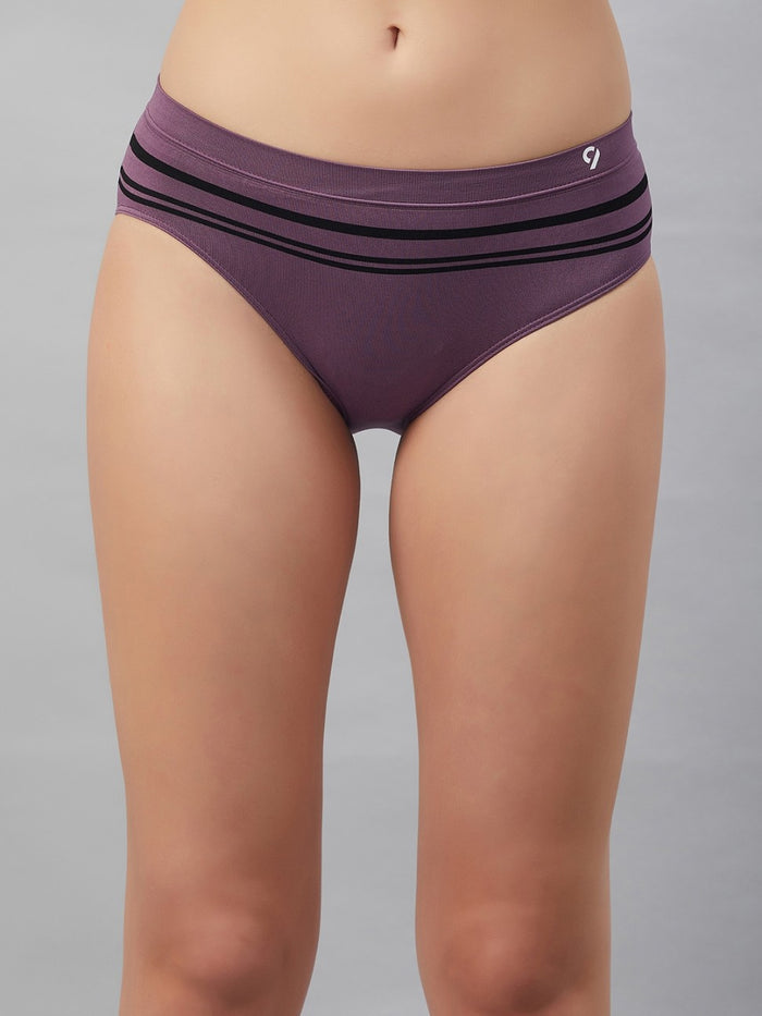 Seamless Striped Mid Brief Underwear Combo