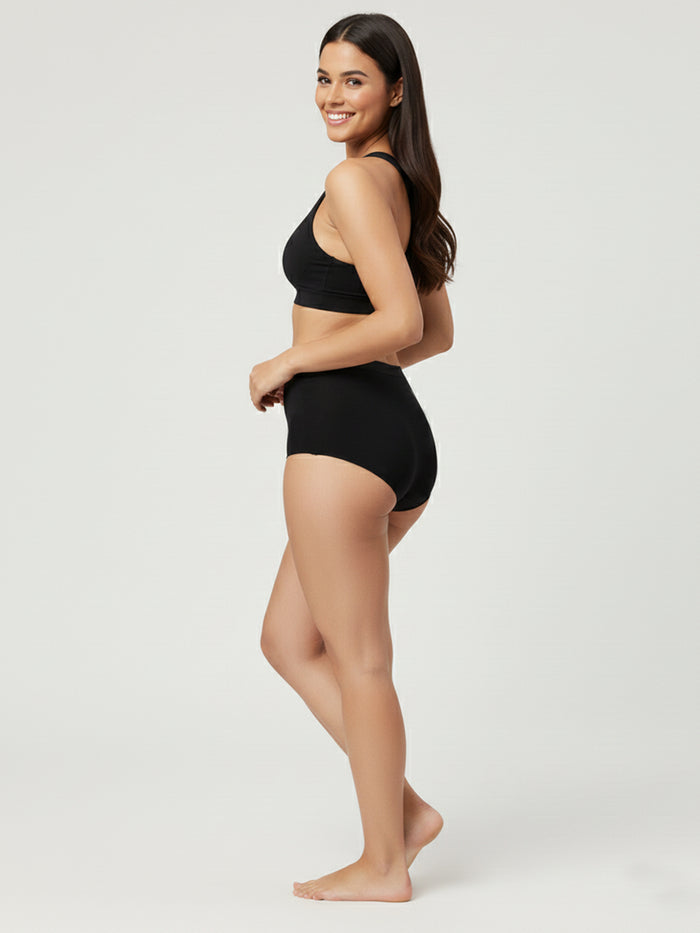 Seamless Women Hipster Pack of 3 Waistband & 4-Way Stretch Comfort