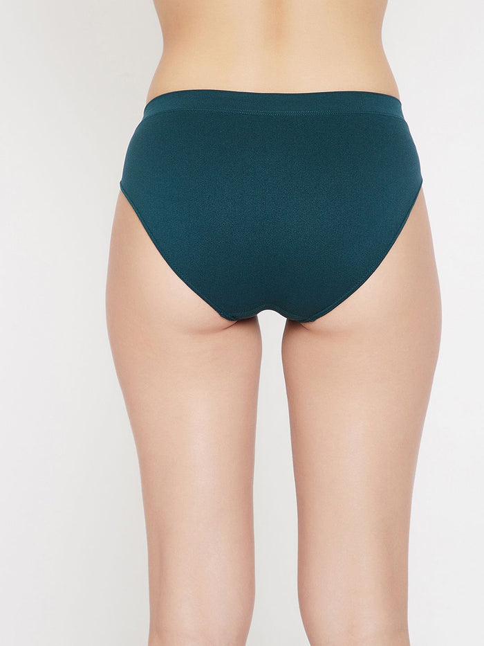 Seamless Women's Mid Waist Solid Briefs