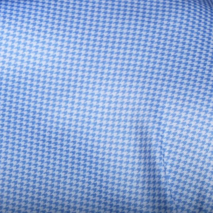 Semi-Spread Collar Polo Blue Houndstooth Original