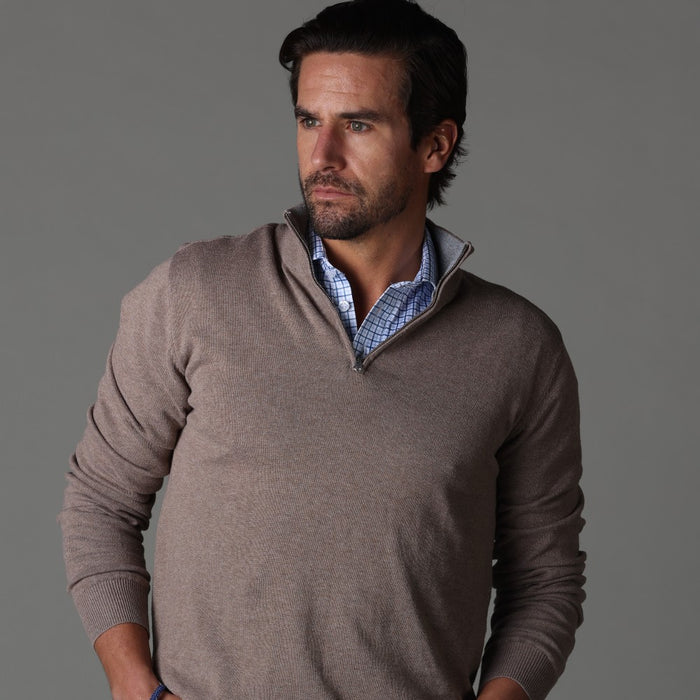 Semi-Spread Collar Polo Blue Tattersall Original