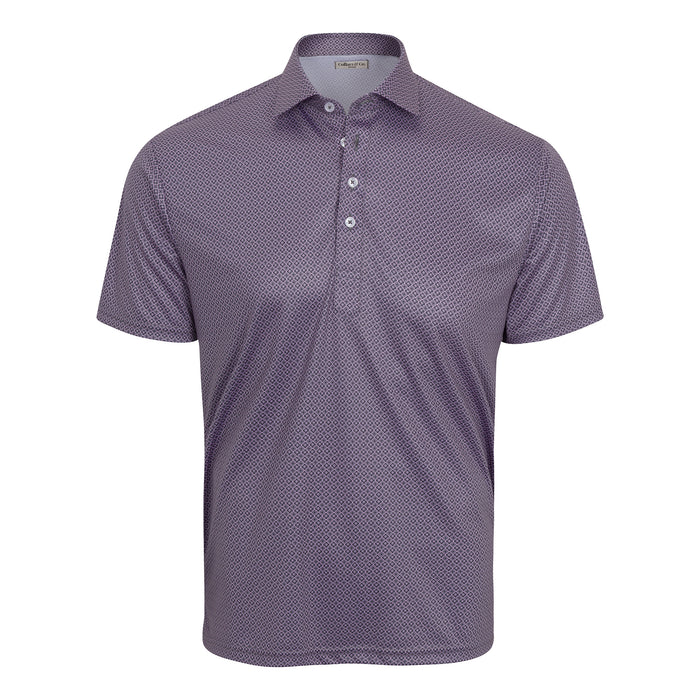 Semi-Spread Collar Polo Crest Point Grey and Pink