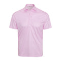 Semi-Spread Collar Polo Crest Point Pink and White