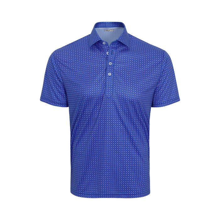 Semi-Spread Collar Polo Lattice Indigo