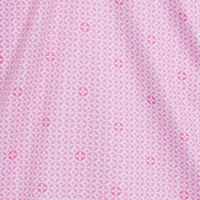 Semi-Spread Collar Polo Medallion Pink
