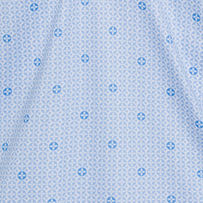 Semi-Spread Collar Polo Medallion Sky Blue