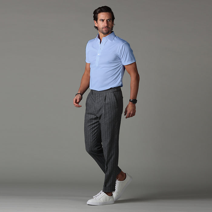Semi-Spread Collar Polo Sky Blue Original