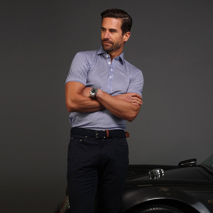 Semi-Spread Collar Polo Vantage Blue Original