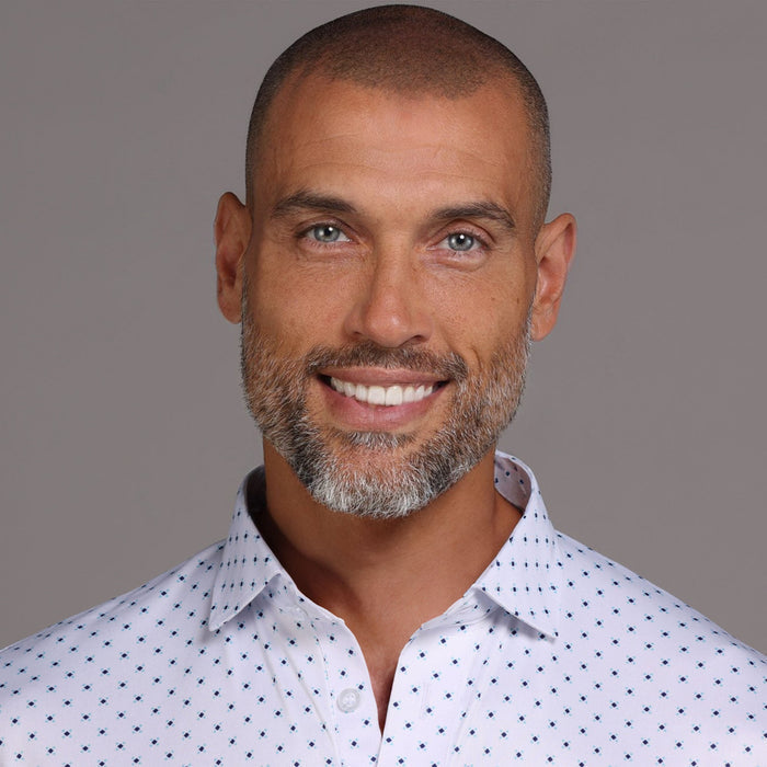 Semi-Spread Collar Polo White Pebble Beach 5 Diamond Original