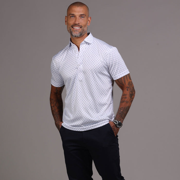 Semi-Spread Collar Polo White Pebble Beach 5 Diamond Original