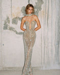 Sexy Strapless Bandage Prom Dress with Diamond Details
