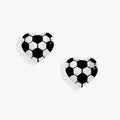 Soccer Heart Stud Earrings