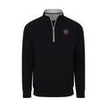South Carolina Heather Cloud Cotton Quarter Zip Pullover Black with Light Grey Trim