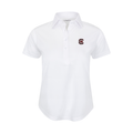 South Carolina Women's Cap Sleeve Semi Spread Polo White