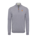 Tennessee Grey Melange Cashmere Touch Australian Merino Quarter Zip Sweater
