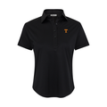 Tennessee Women's Cap Sleeve Semi Spread Polo Black