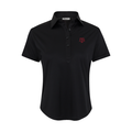 Texas A&M Women's Cap Sleeve Semi Spread Polo Black