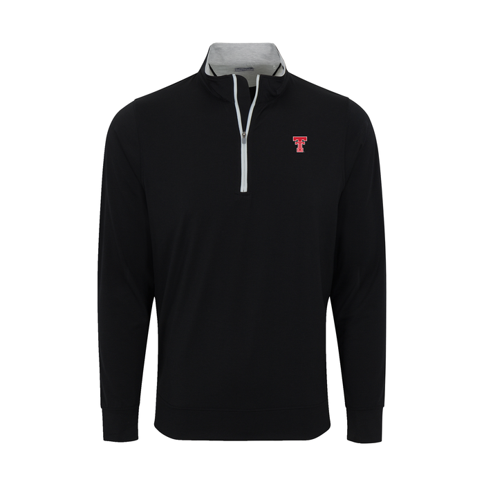 Texas Tech DriRelease® Performance Pullover Black with Light Grey Trim