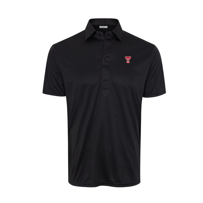 Texas Tech Semi-Spread Collar Polo Black