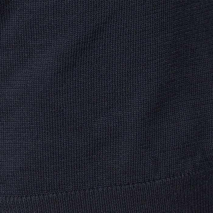 The Maranello Mid-Weight Cotton & Silk Polo Black - Buttonless