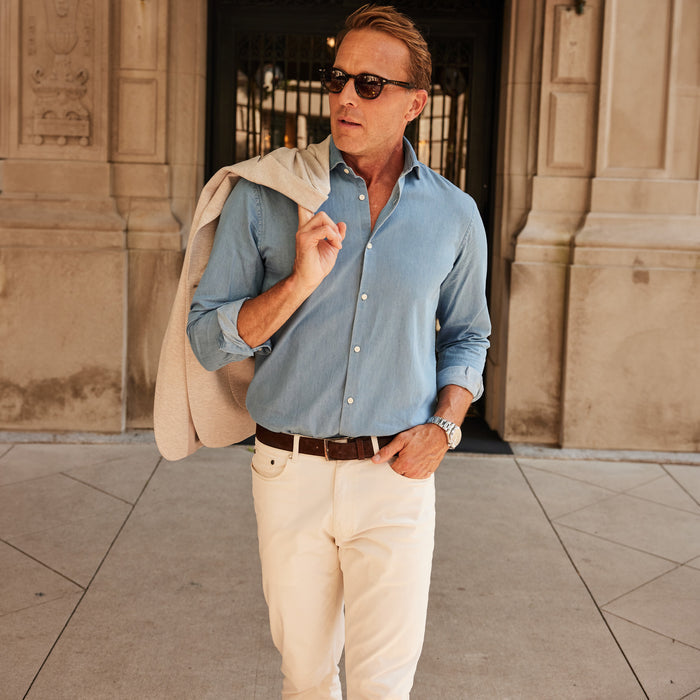 The Perfect Chambray Shirt Light Blue Wash
