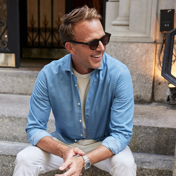 The Perfect Chambray Shirt Light Blue Wash