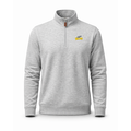 Toledo Heather Cloud Cotton Quarter Zip Pullover Light Grey