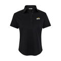 Toledo Women's Cap Sleeve Semi Spread Polo Black