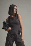 TOP POLKA MARRON