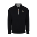 UCF Heather Cloud Cotton Quarter Zip Pullover Black with Light Grey Trim