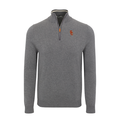 USC Grey with Grey Trim Luxury Touch Cotton and Cashmere Quarter Zip Sweater