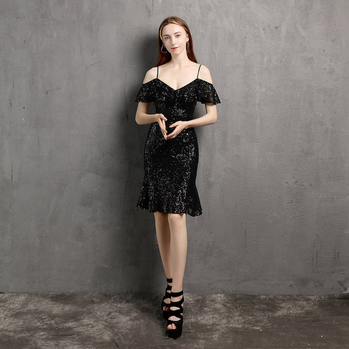 V Neck Little Evening Dress ¨C Elegant Short Socialite Nightclub Women's Party Dress