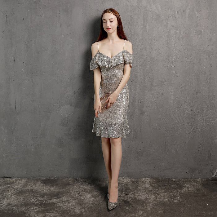 V Neck Little Evening Dress ¨C Elegant Short Socialite Nightclub Women's Party Dress