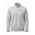 Vanderbilt Heather Cloud Cotton Quarter Zip Pullover Light Grey