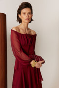 VESTIDO AINHOA BURDEOS