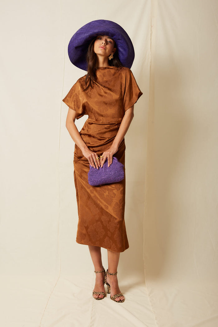 VESTIDO ALBA MARRON