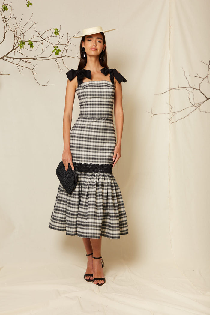 VESTIDO FRANCESCABLANCO/NEGRO