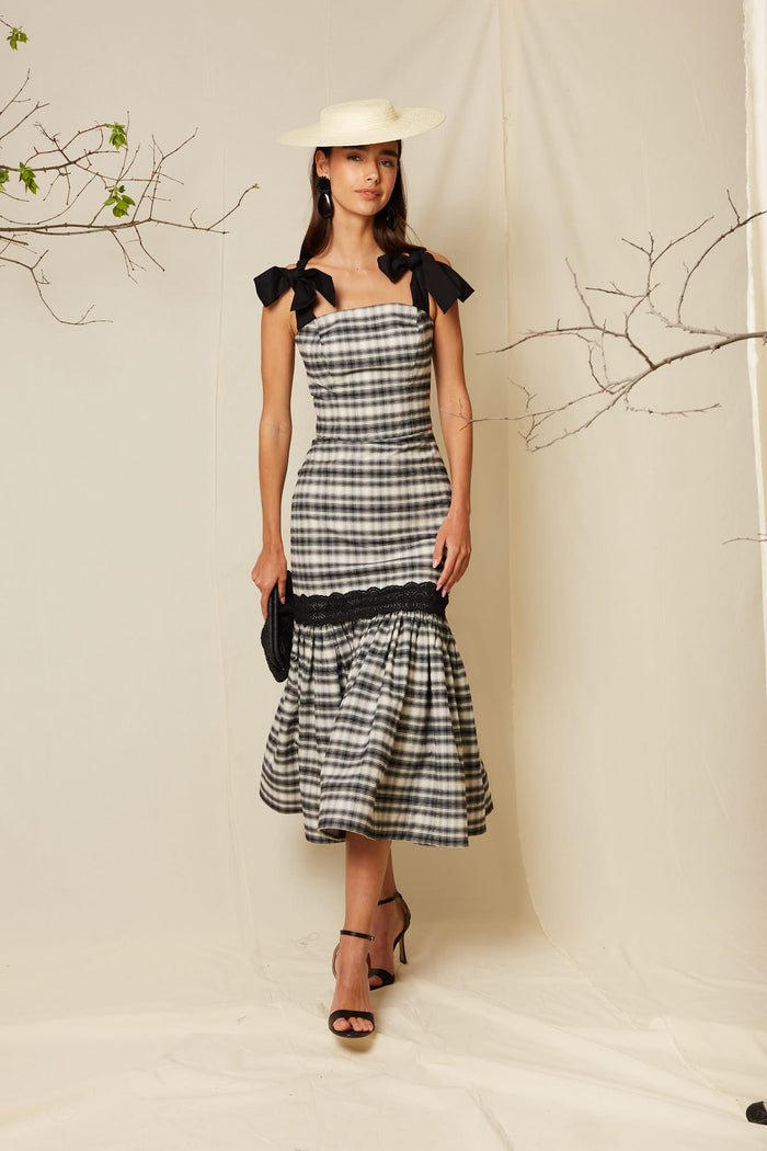 VESTIDO FRANCESCABLANCO/NEGRO