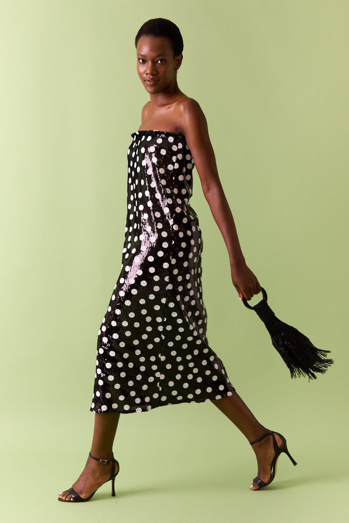 VESTIDO LENTEJUELAS NEGRO